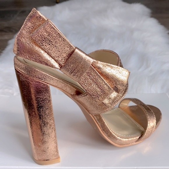 Missguided Rose Gold Open Toe Heels Sandals 7 6.5​​ - Picture 10 of 14